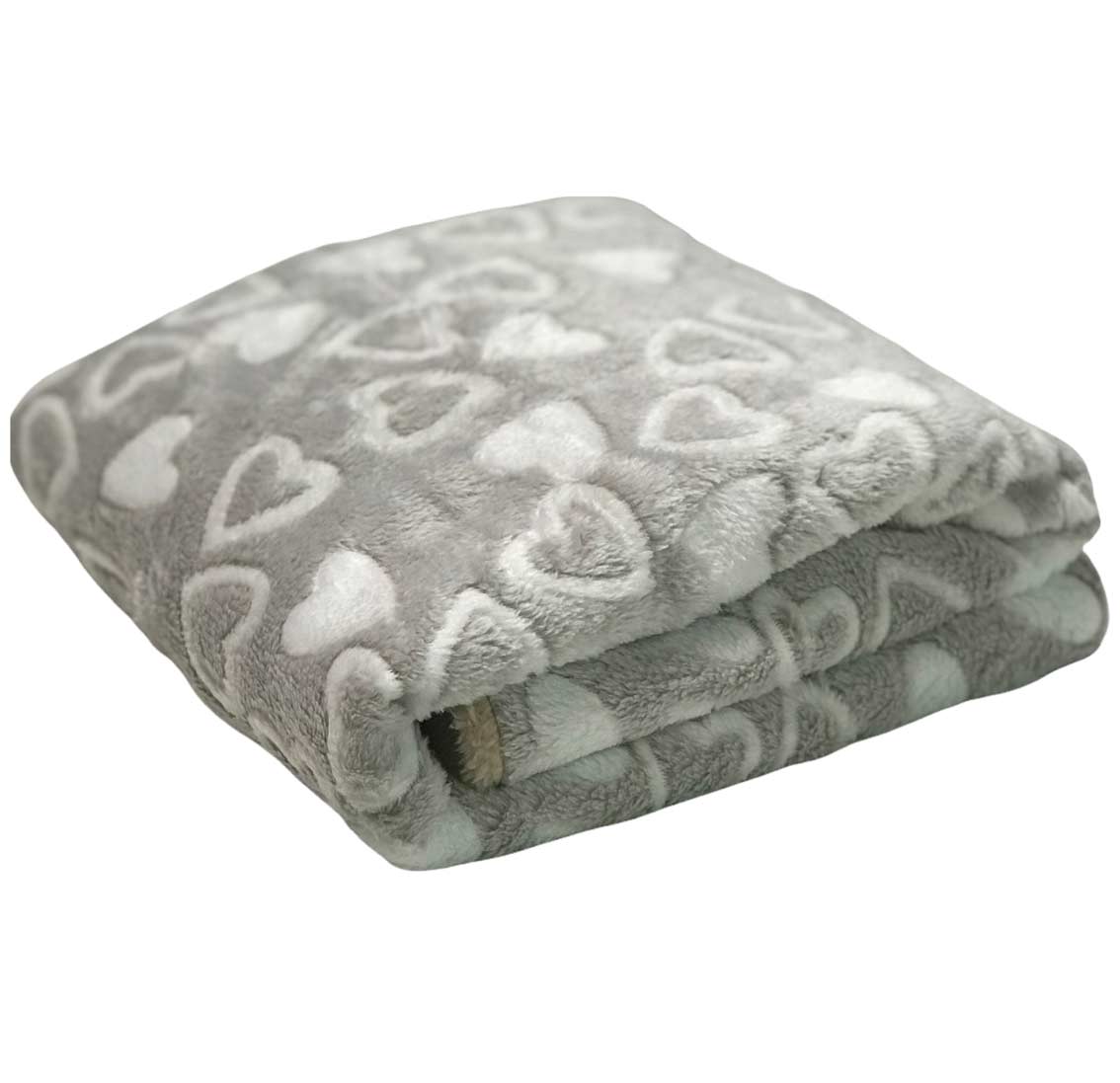 - Dogmanship® Herzen / klein Matdox Fleece Natural Kuscheldecke