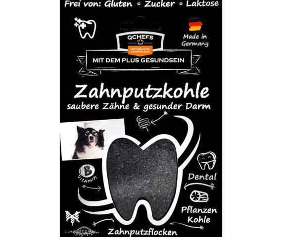 QCHEFS Zahnputzkohle Hunde